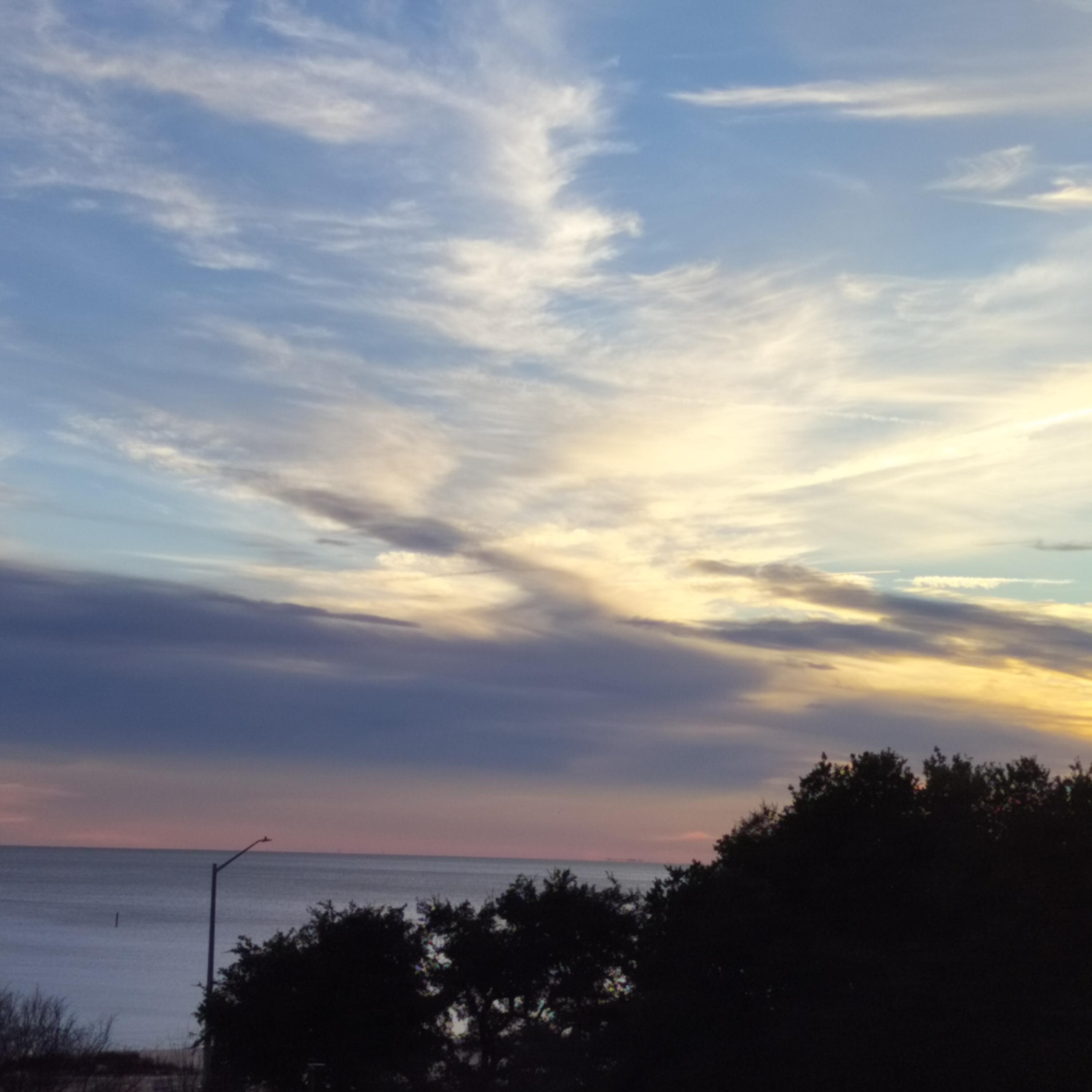 The Gulf of Mexico at sunset.