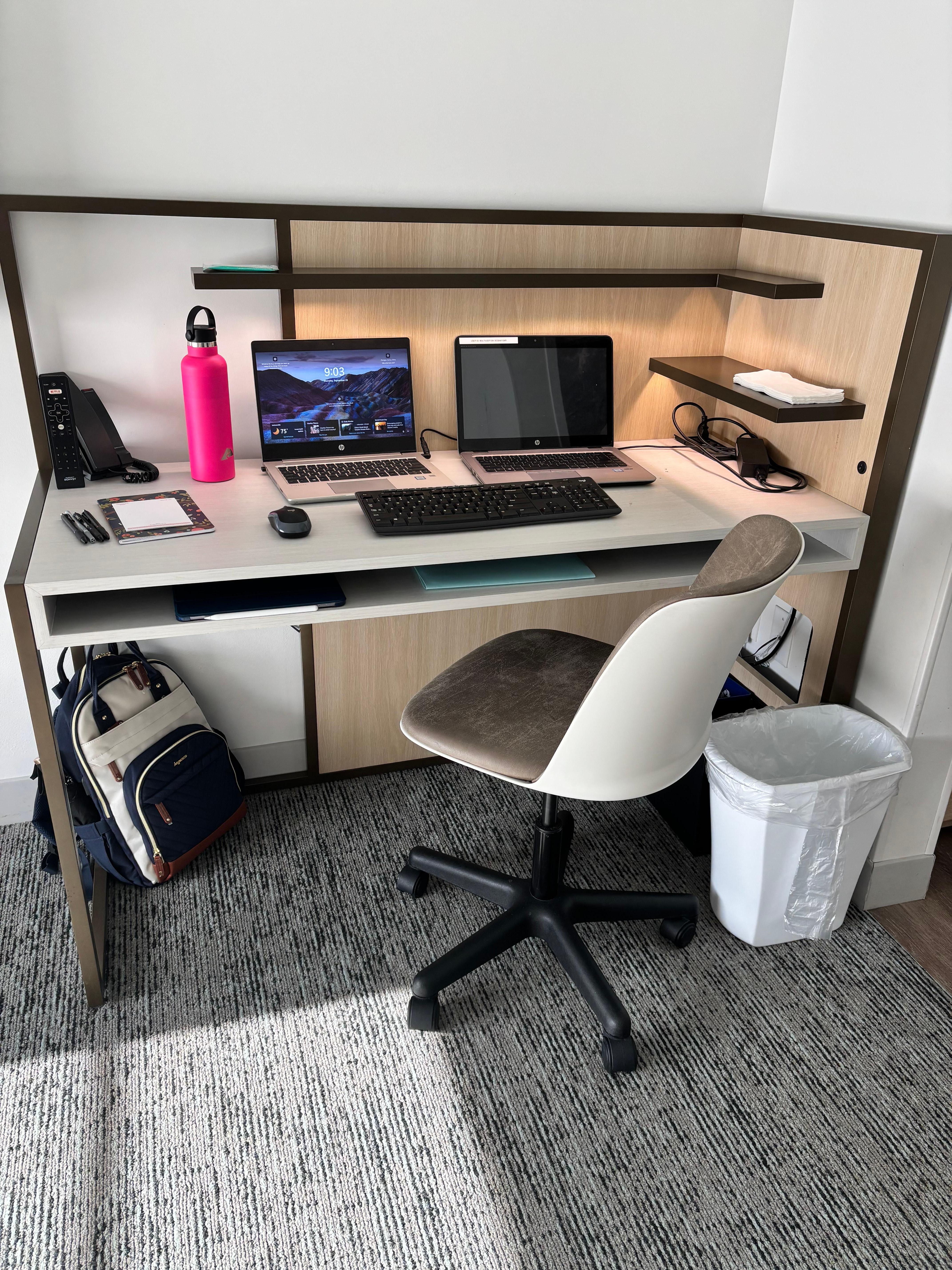 My own work space enough room for both of my computers!!! 