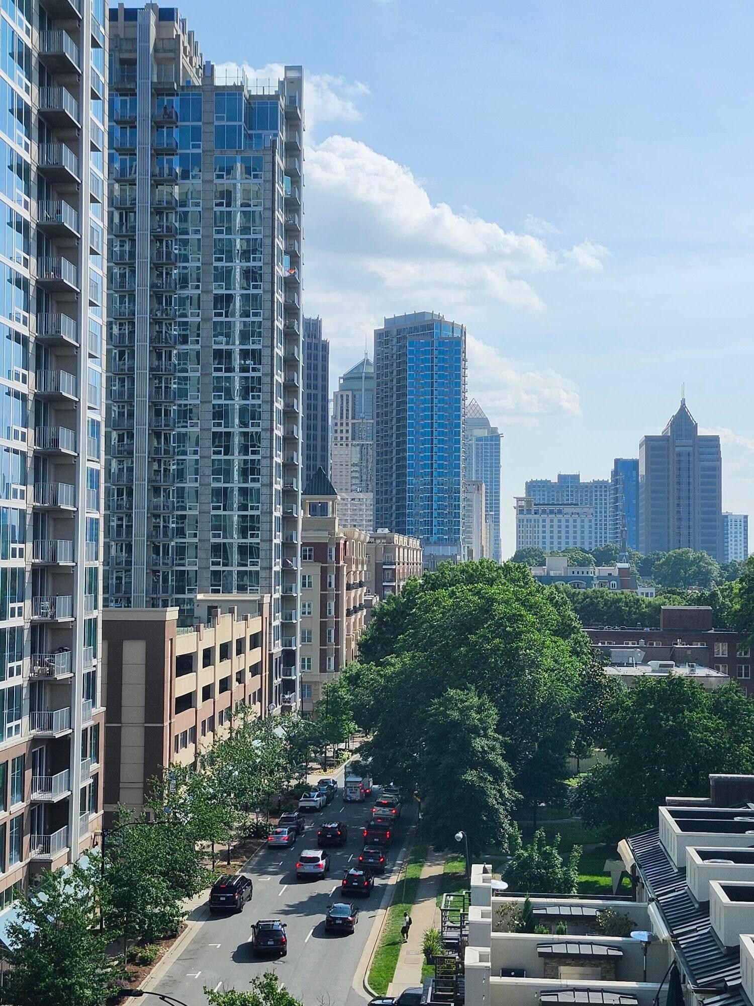 View of downtown from rootftop