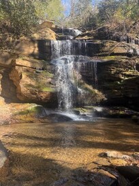 Water fall which is a few minutes drive from the cabin