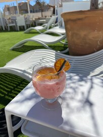 cute mocktails by the pool