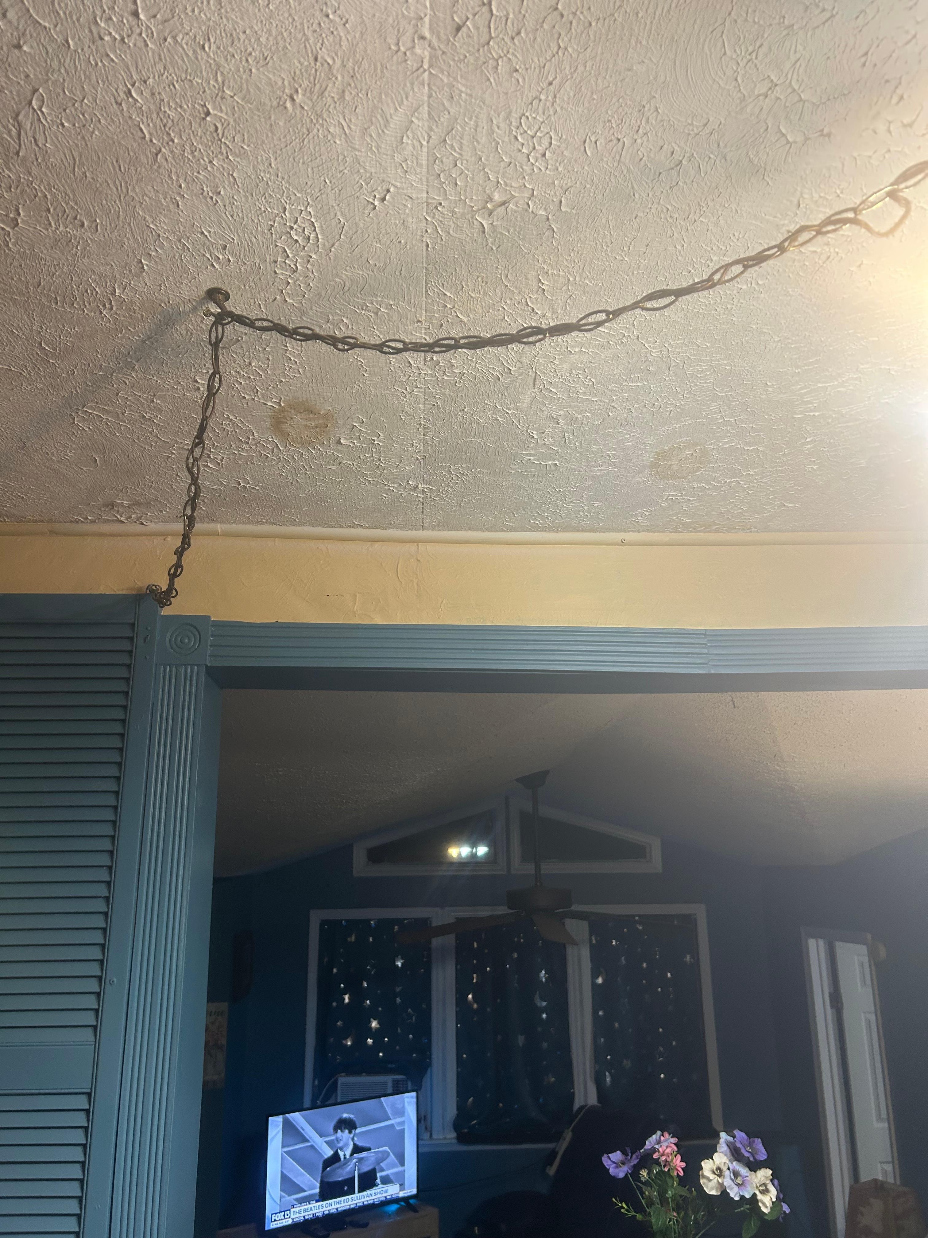 Roof leaking everything is dusty and dirty 