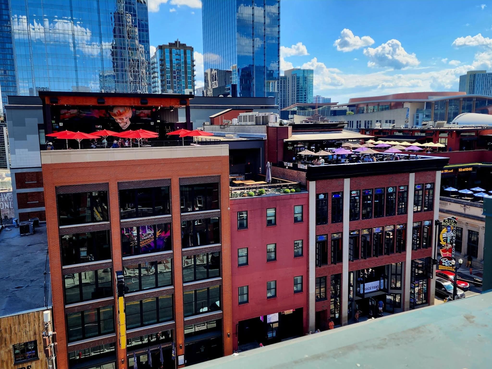 The Moxy is in between Jelly Roll's and Kid Rock's.  Perfect location!!!