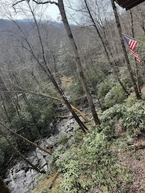 View from the porch. I spent most of all the time in the water. It was a blast. Even though the water was a little chilly.