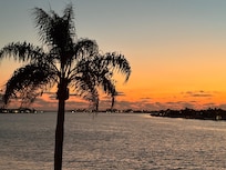 View from the balcony of one of many great sunsets!