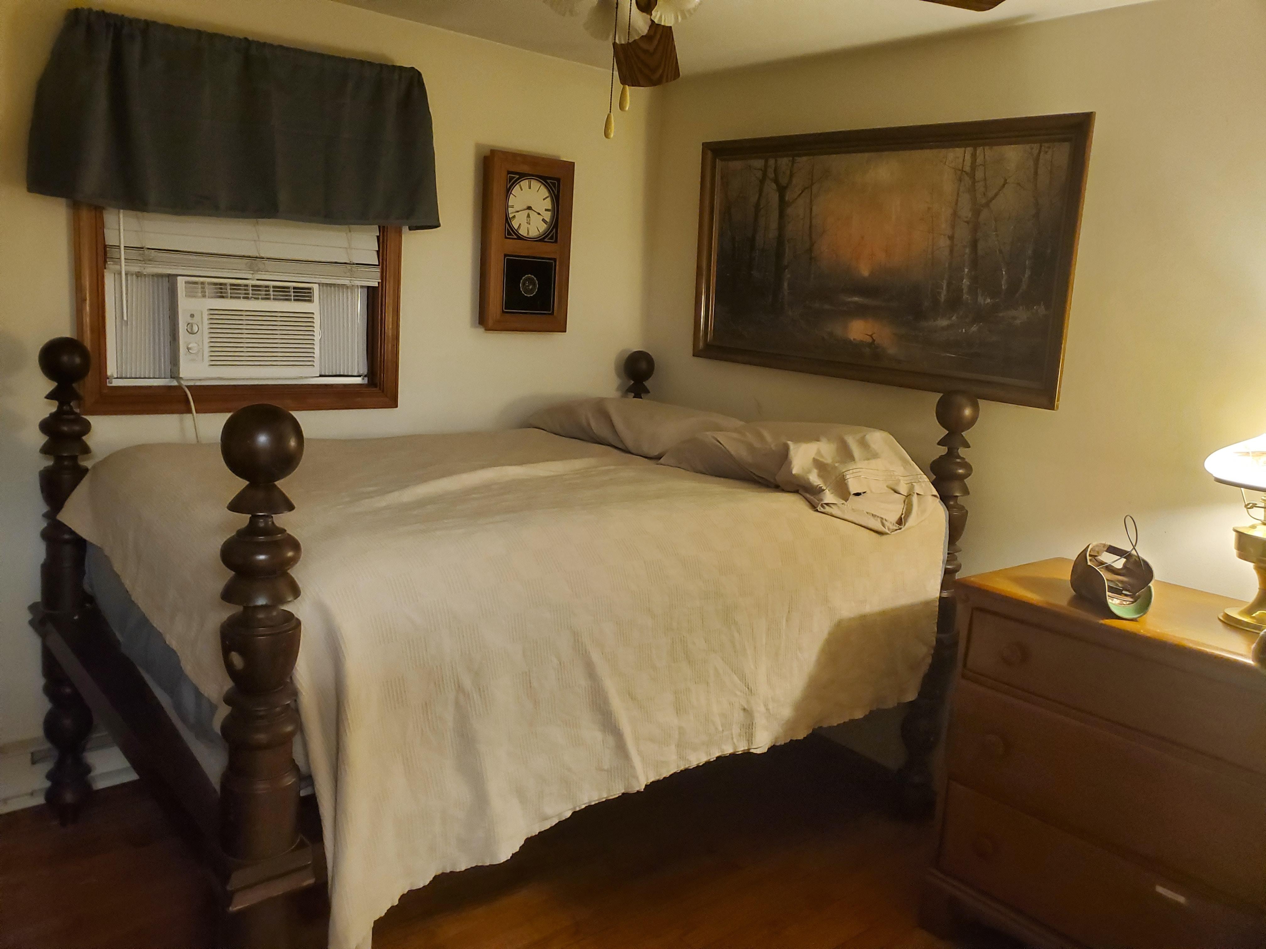 Tall, tall vintage bed