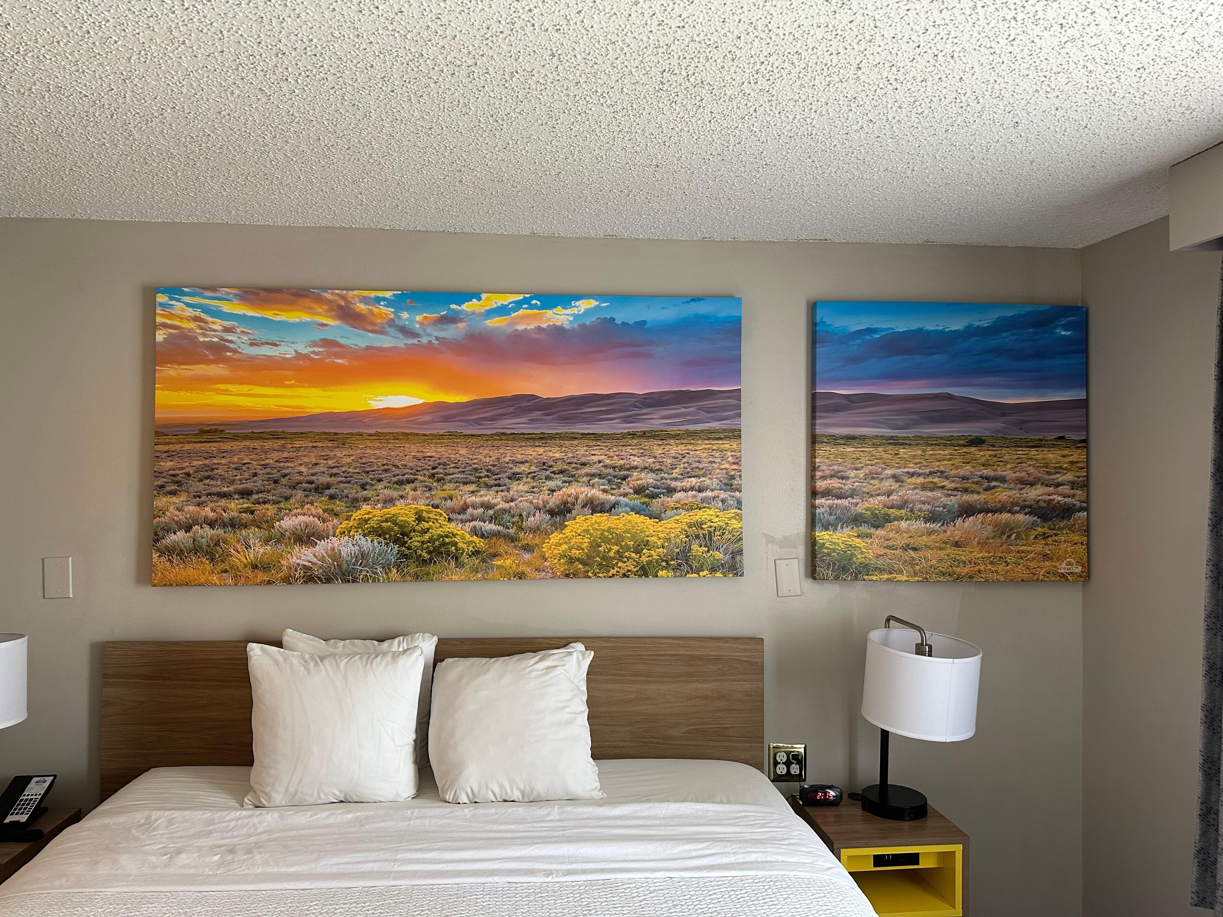 I loved all of the photographs and wall art in the room.