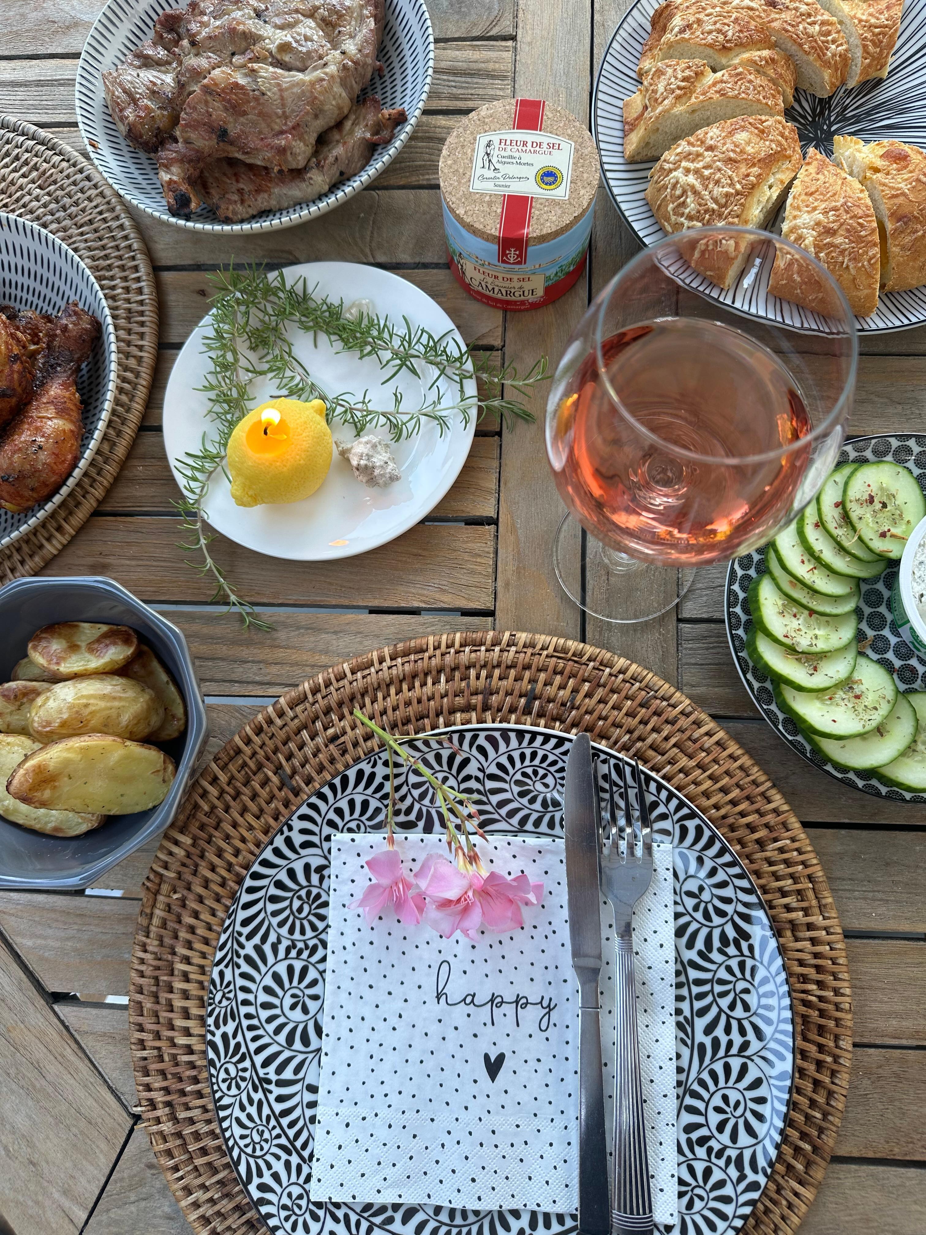 Abendessen an der Unterkunft 