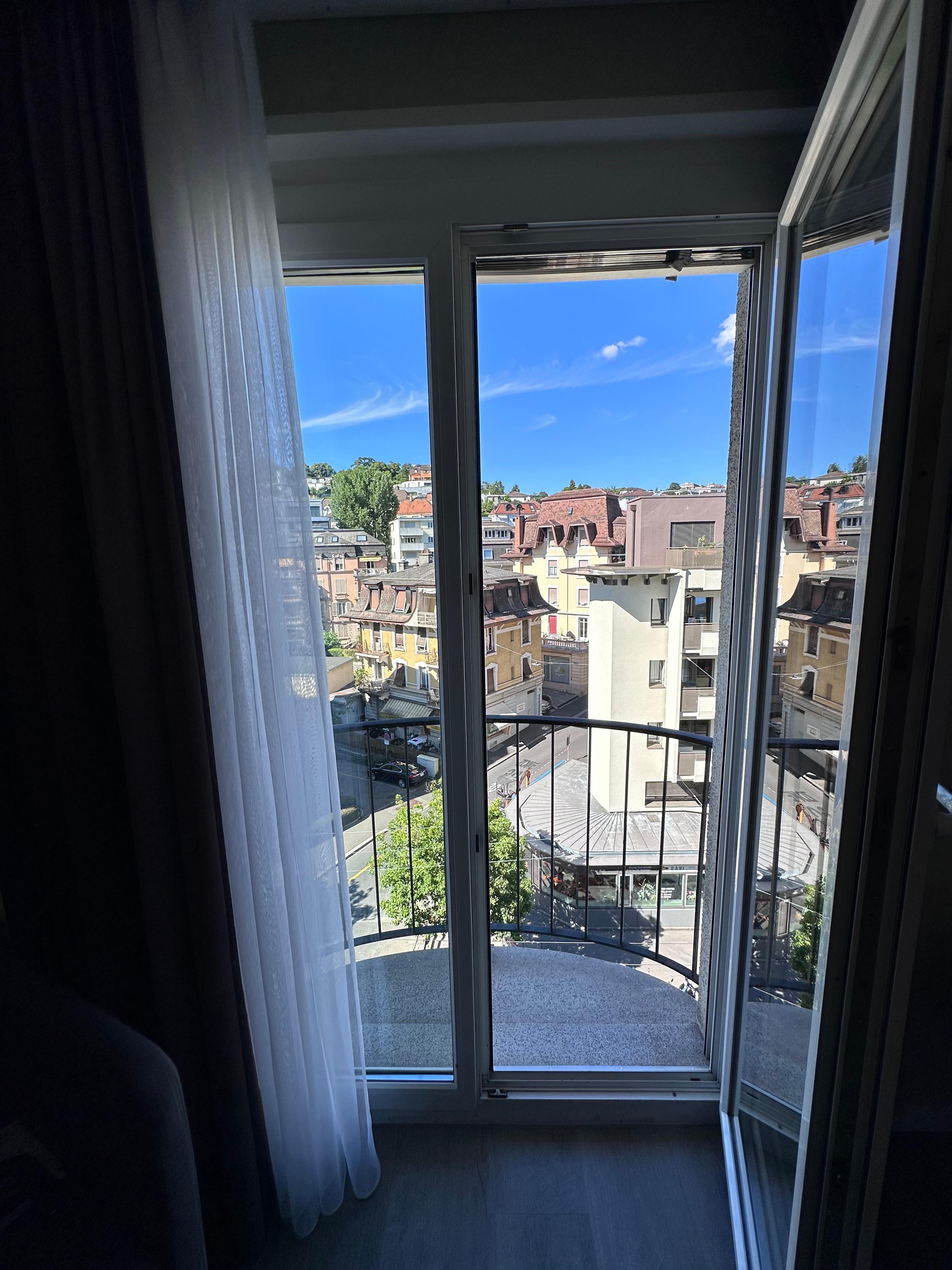 The view from the room on the city side