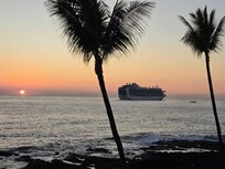 Cruise ship as seen from the Lanai