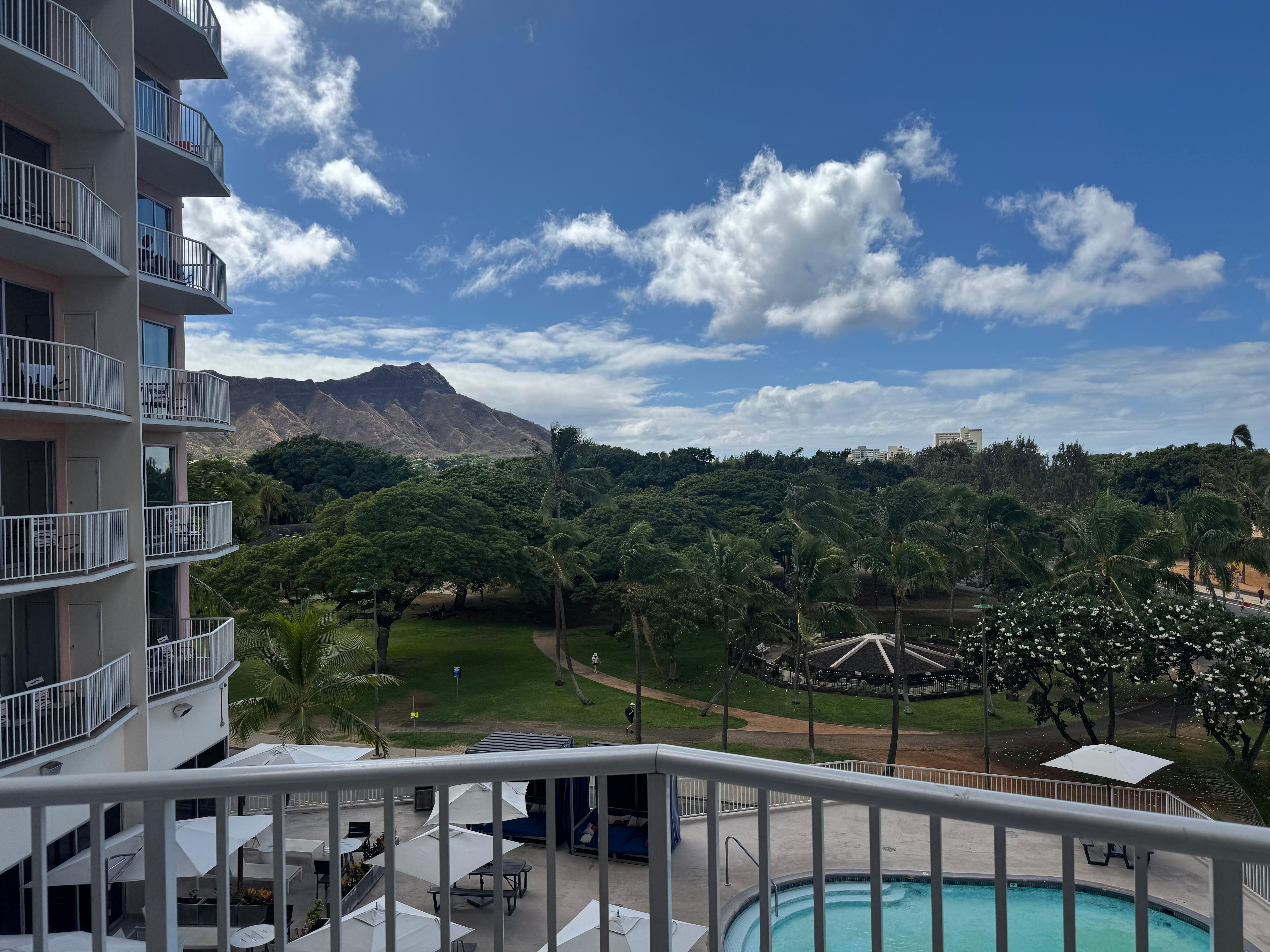 Diamond Head from room balcony
