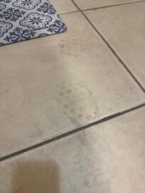 Filthy sticky floors.