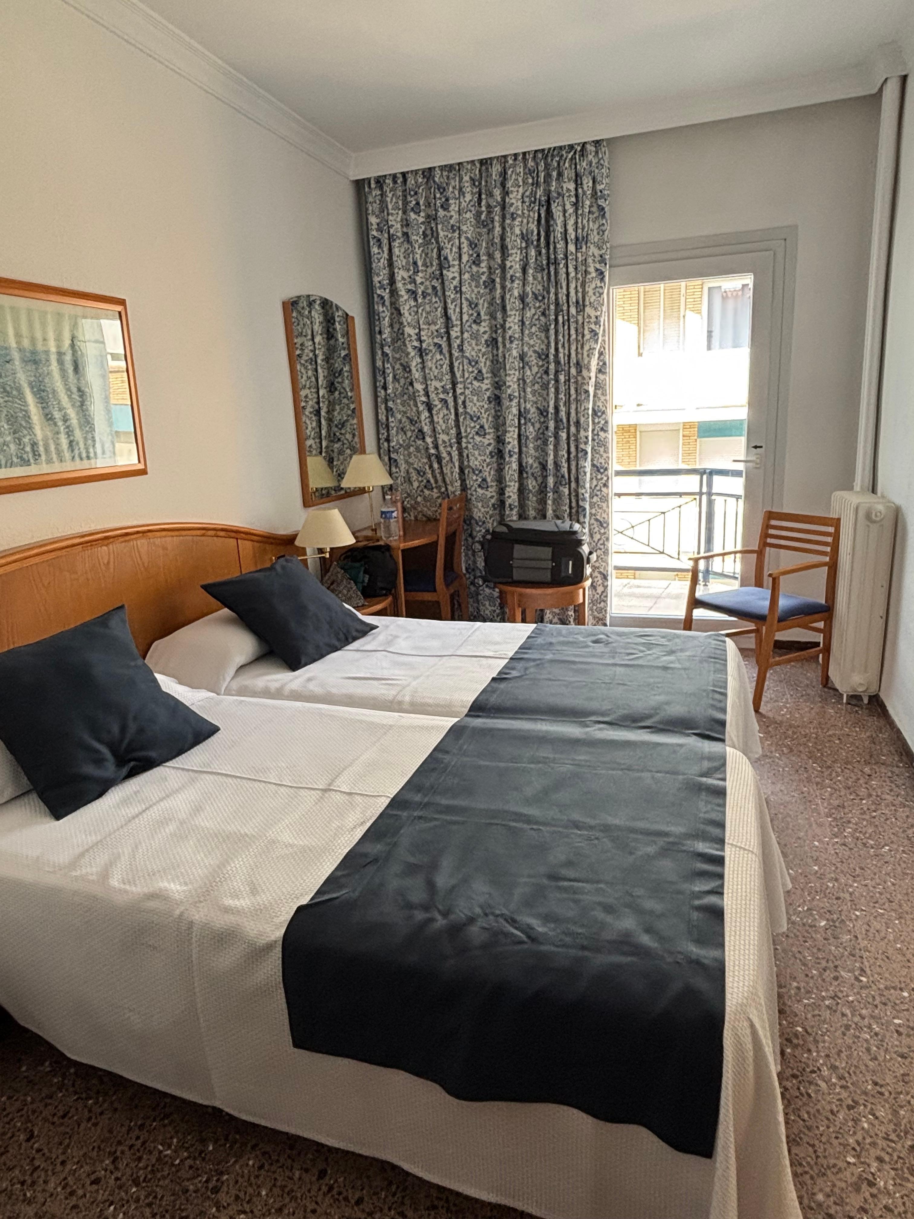 The room showing door to balcony