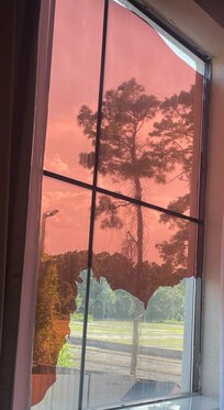 Peeling window cling