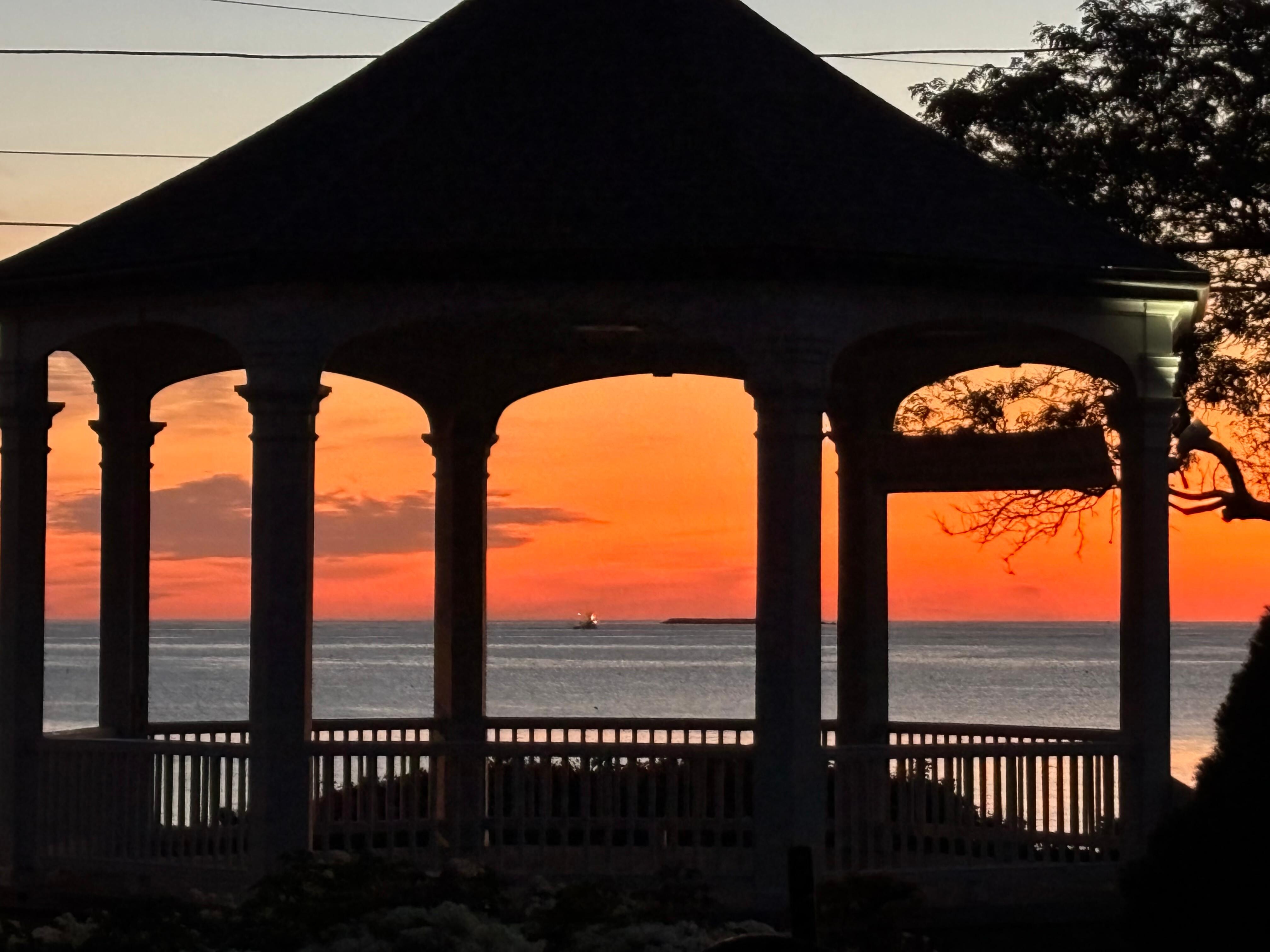Sunrise view from the front deck