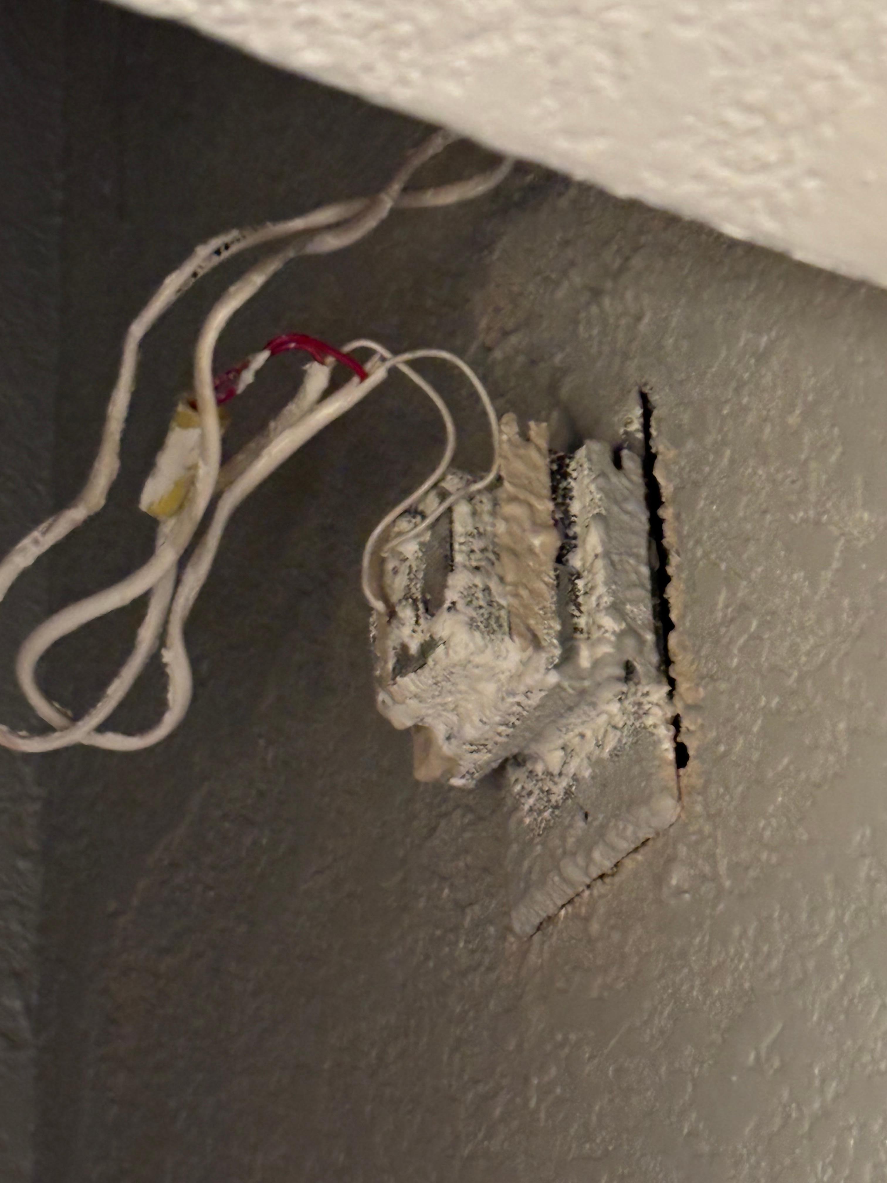 Not sure that this was in the closet, spray from texture 