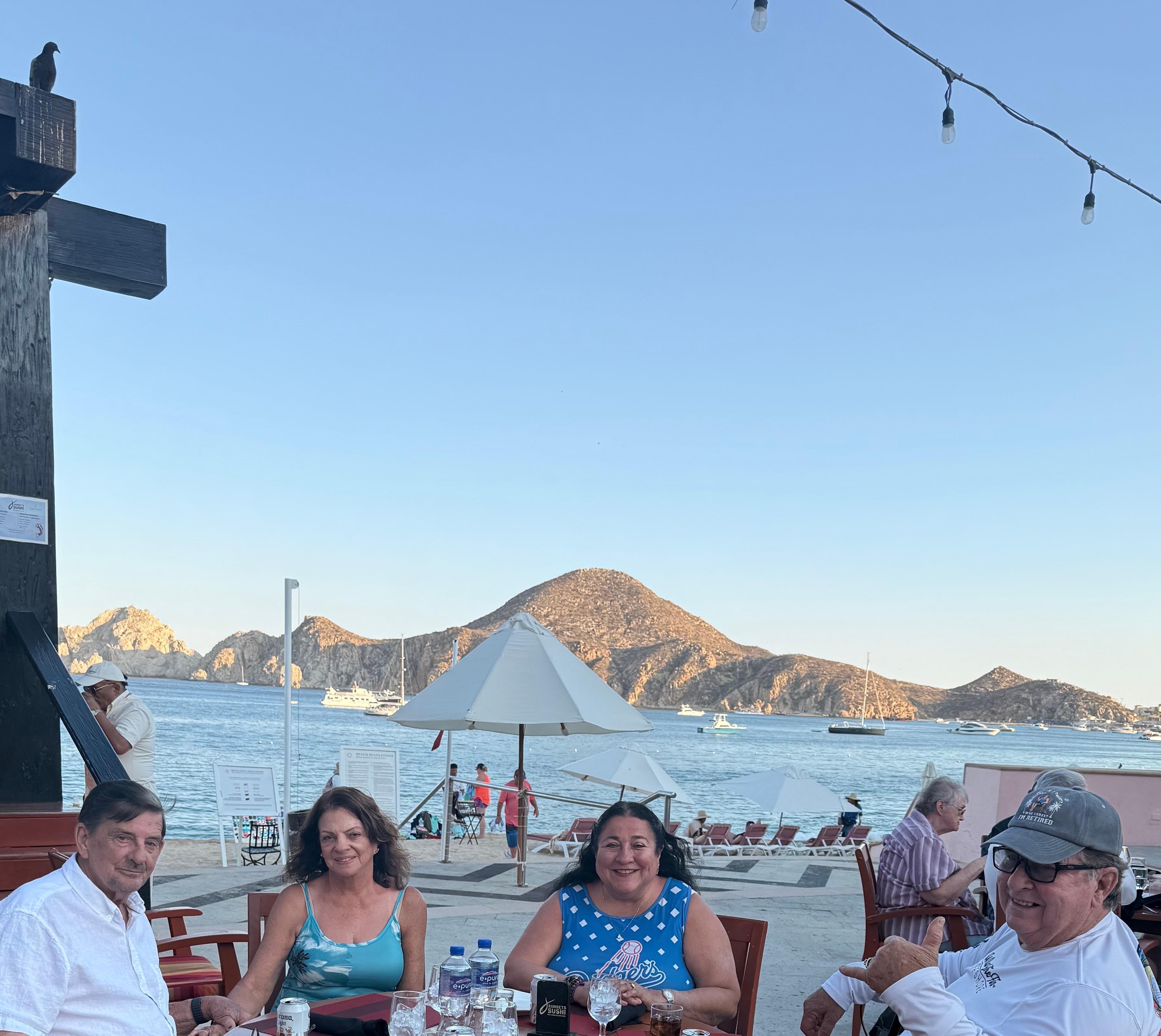 Patio dining on the beach