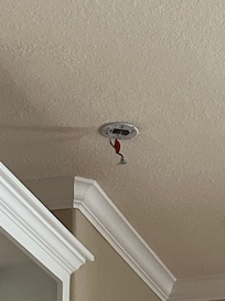 2 smoke detectors wires hanging with no detectors. 1 was also not working so total of 3 of 7 not working