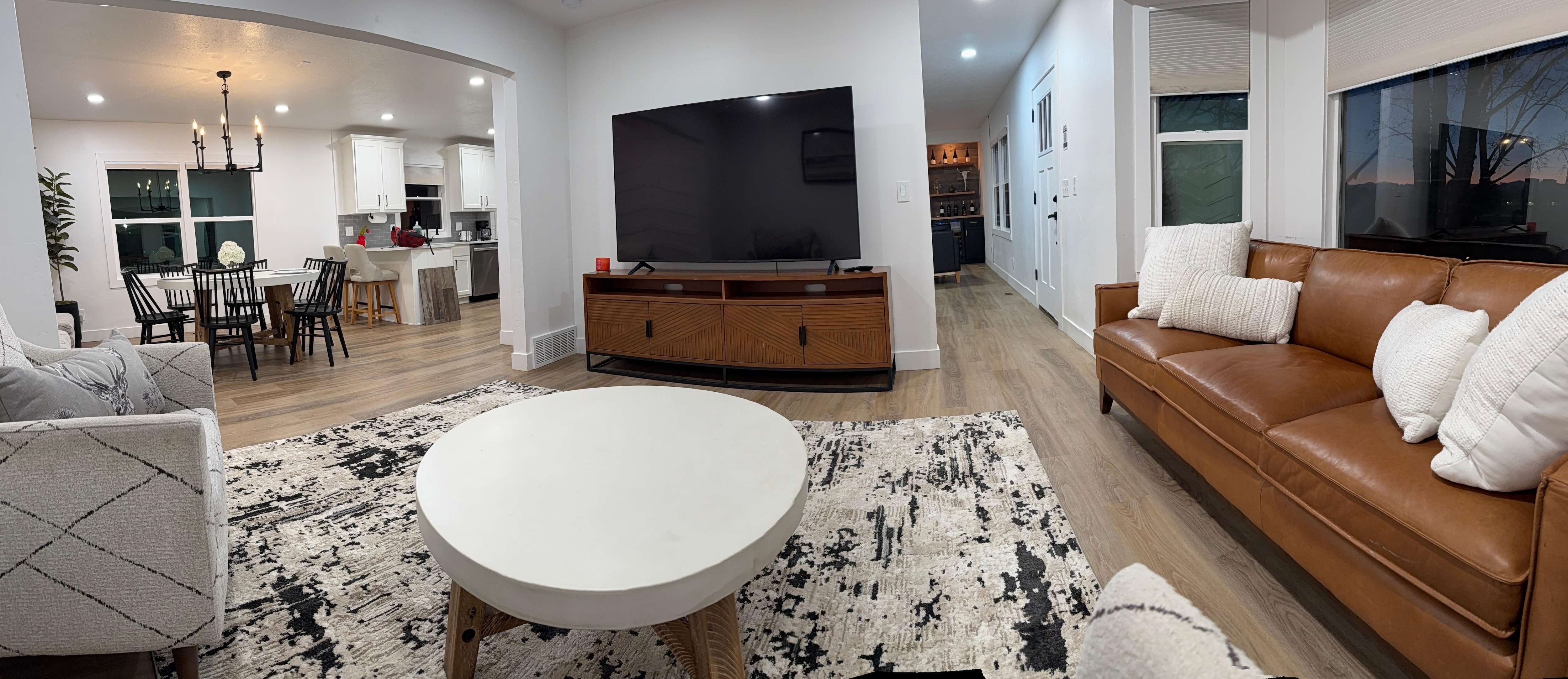 Expansive kitchen, dining and family room area - with a 2nd family room on th same floor.