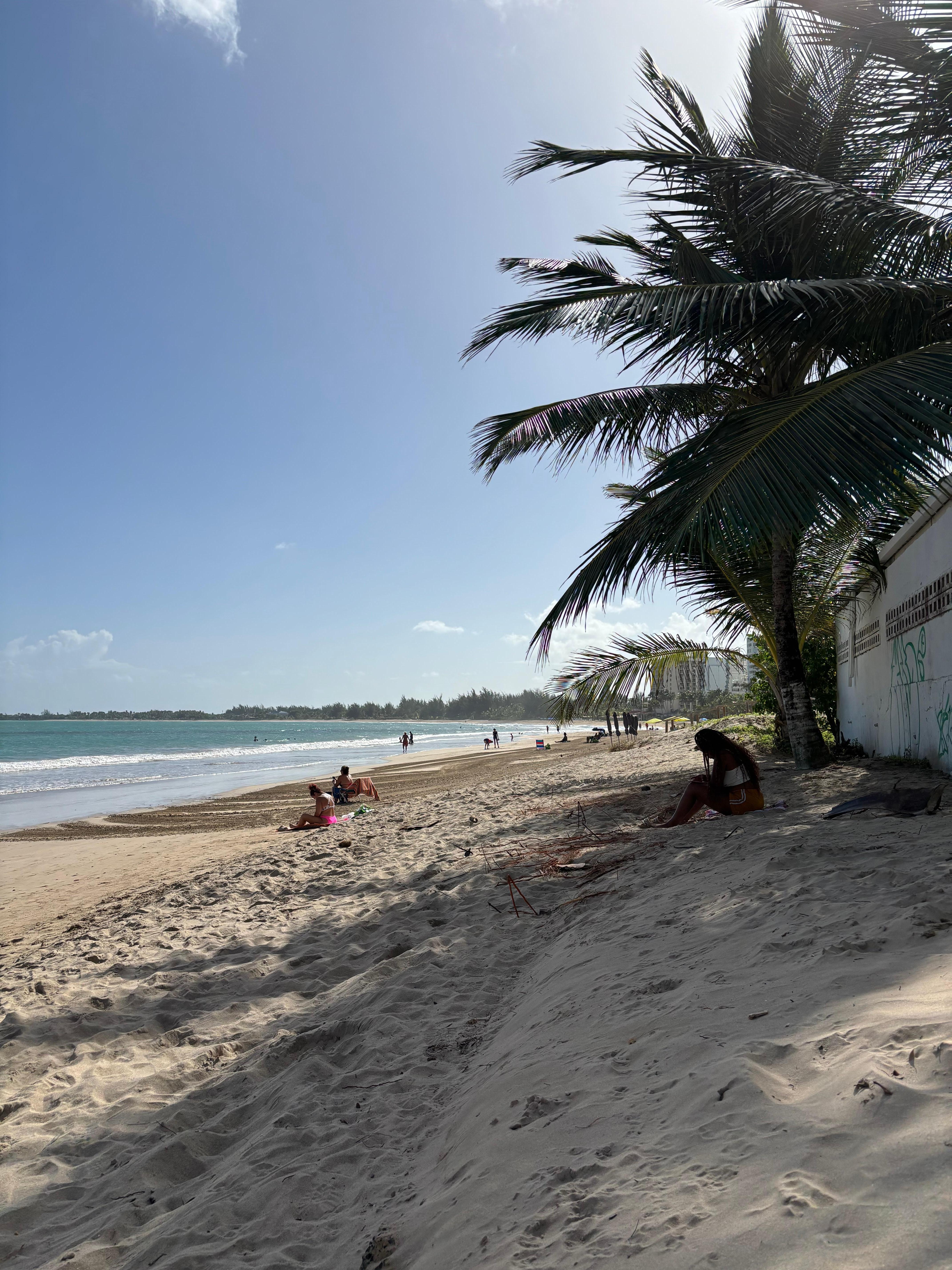Quiet, beautiful beach to the east.