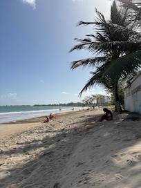 Quiet, beautiful beach to the east.