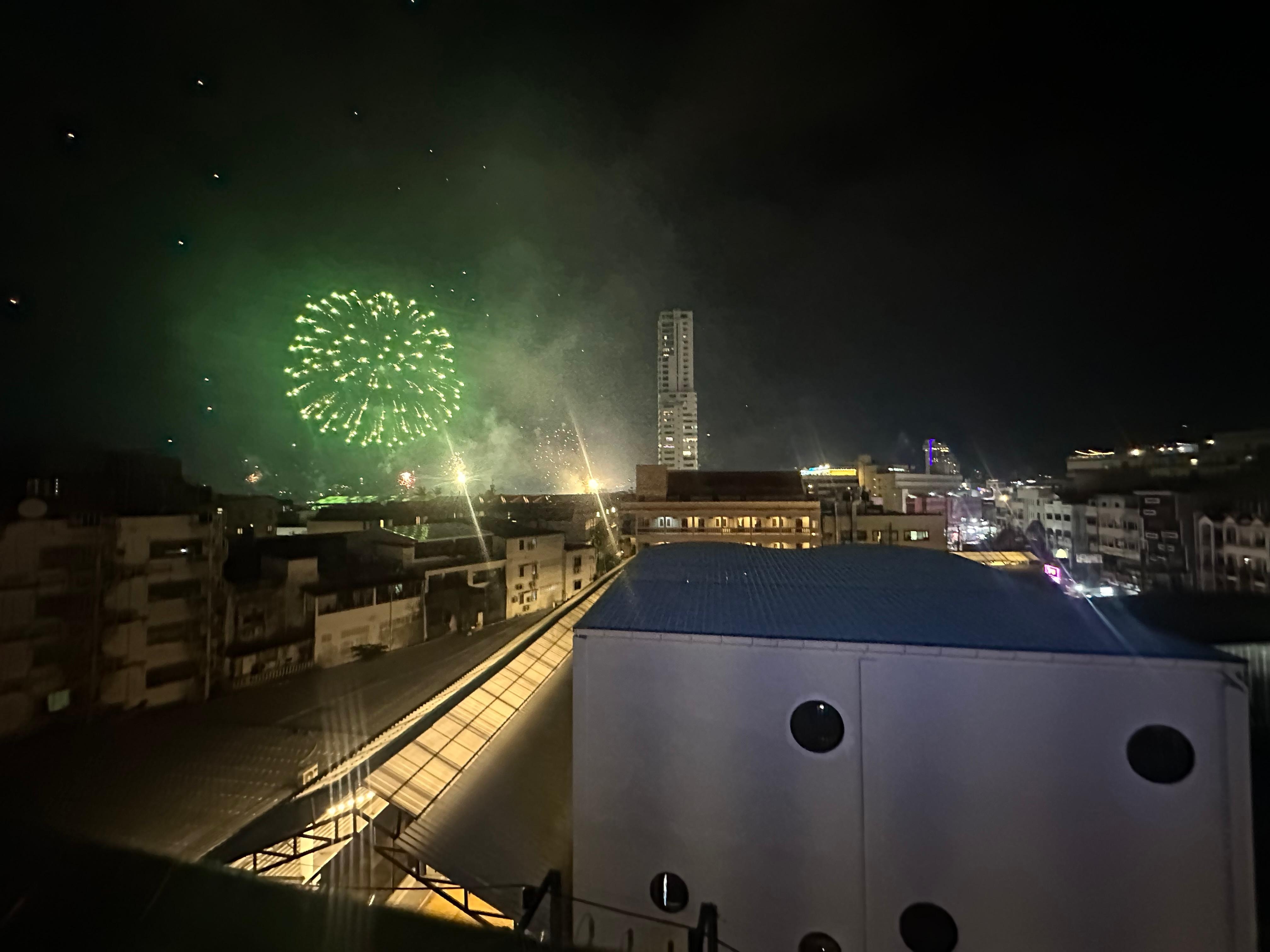NYE fireworks from balcony