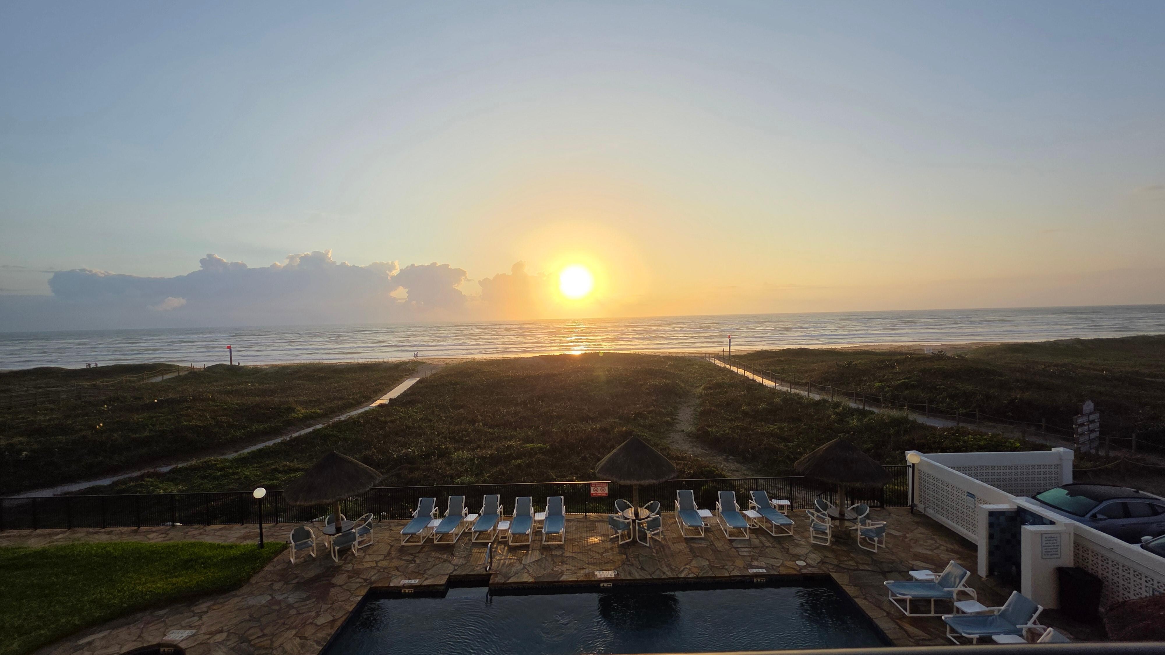 Sunrise from the balcony