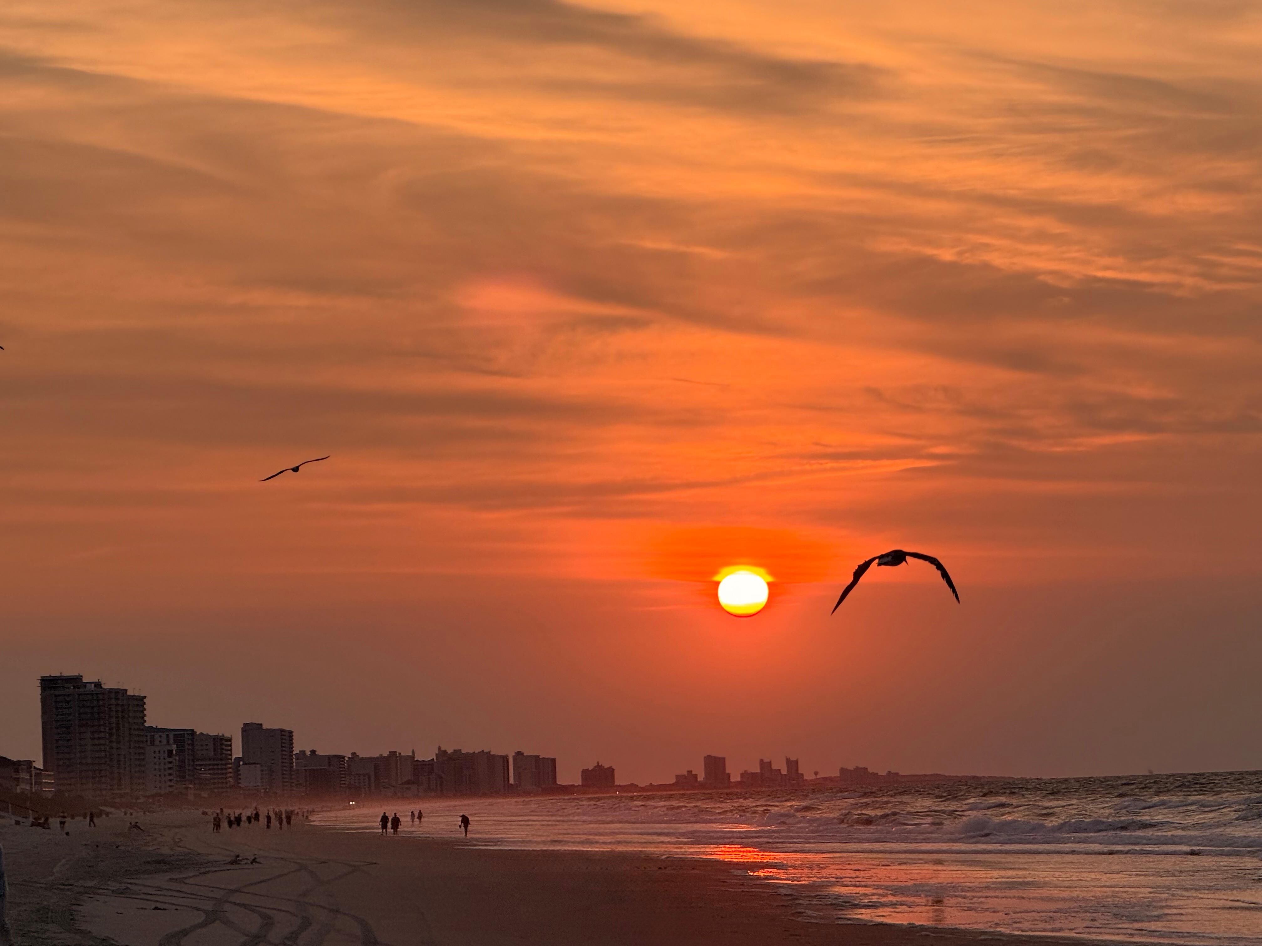 Sunrise on beach 