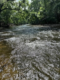 Right behind the house!