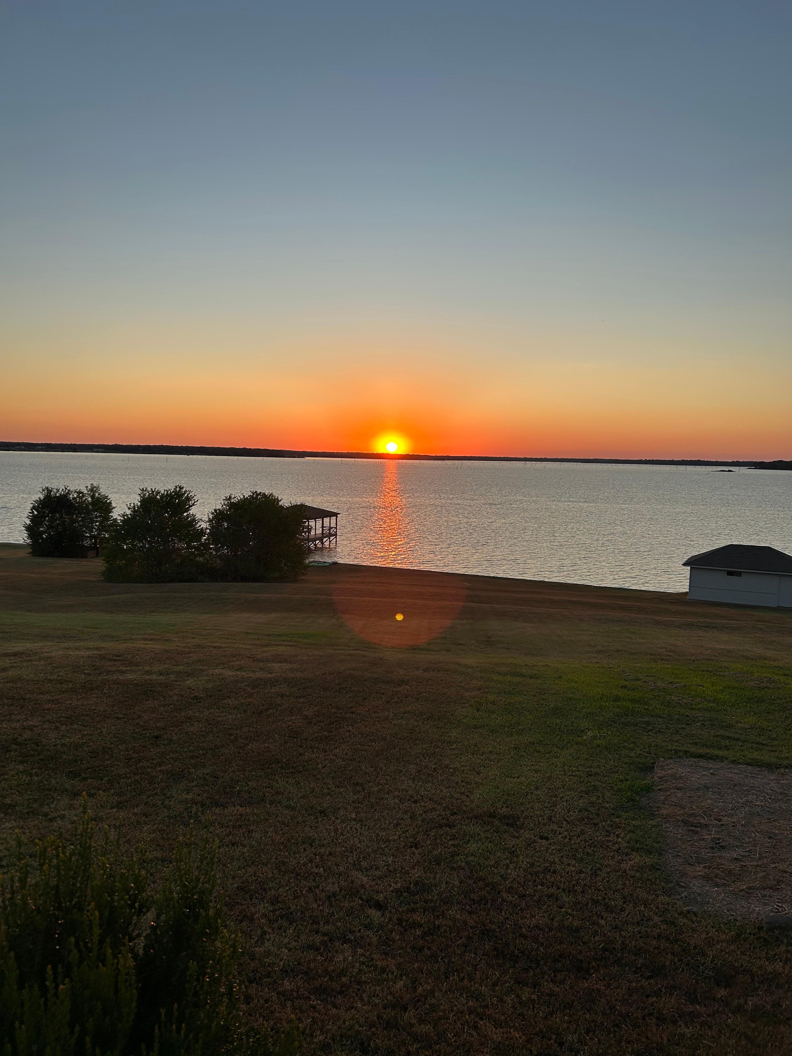Sunset from the back porch. 