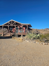 View of the house and backyard
