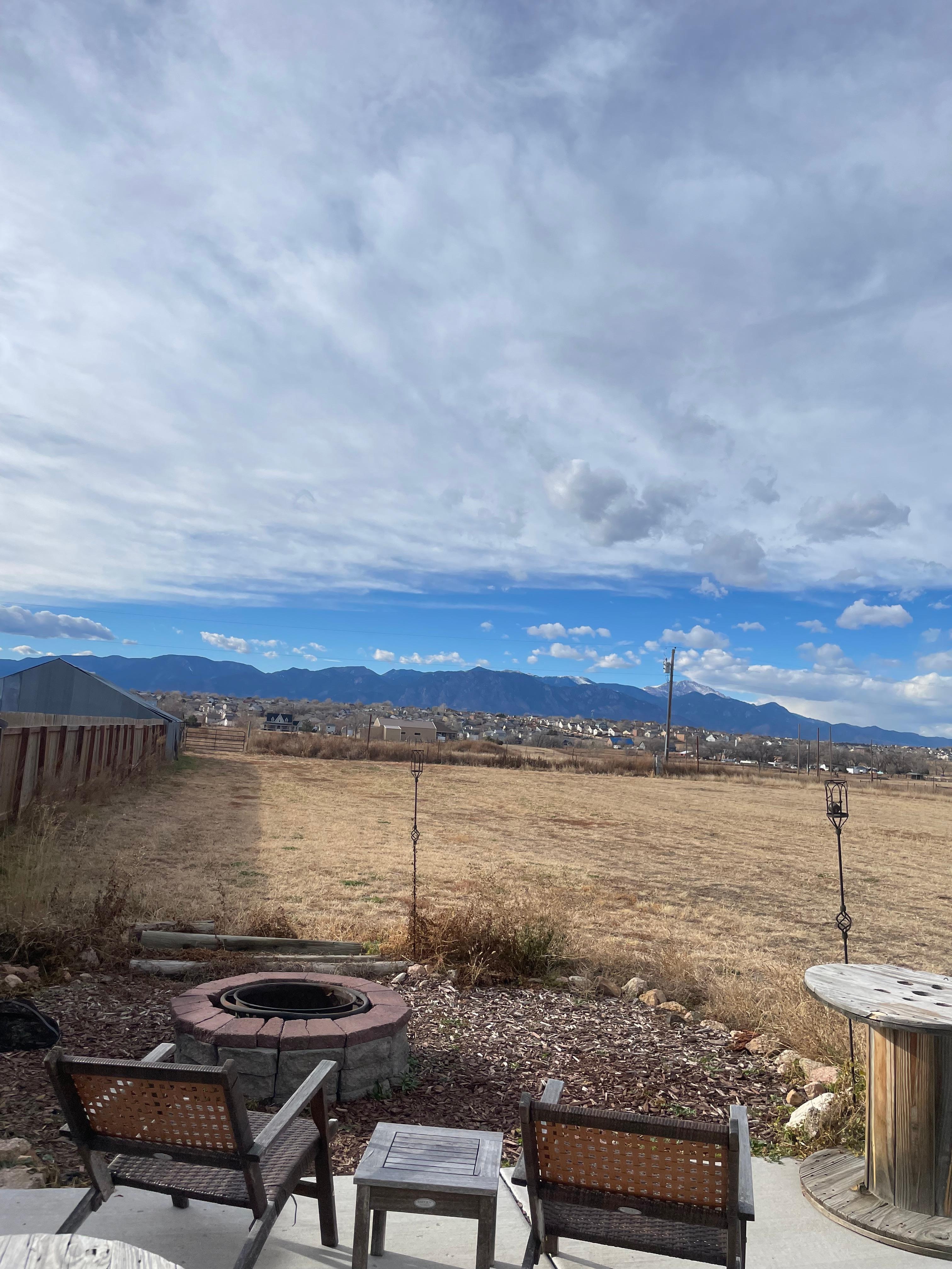 The wonderful view we had. 