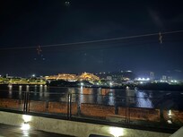 View from the top deck at night.