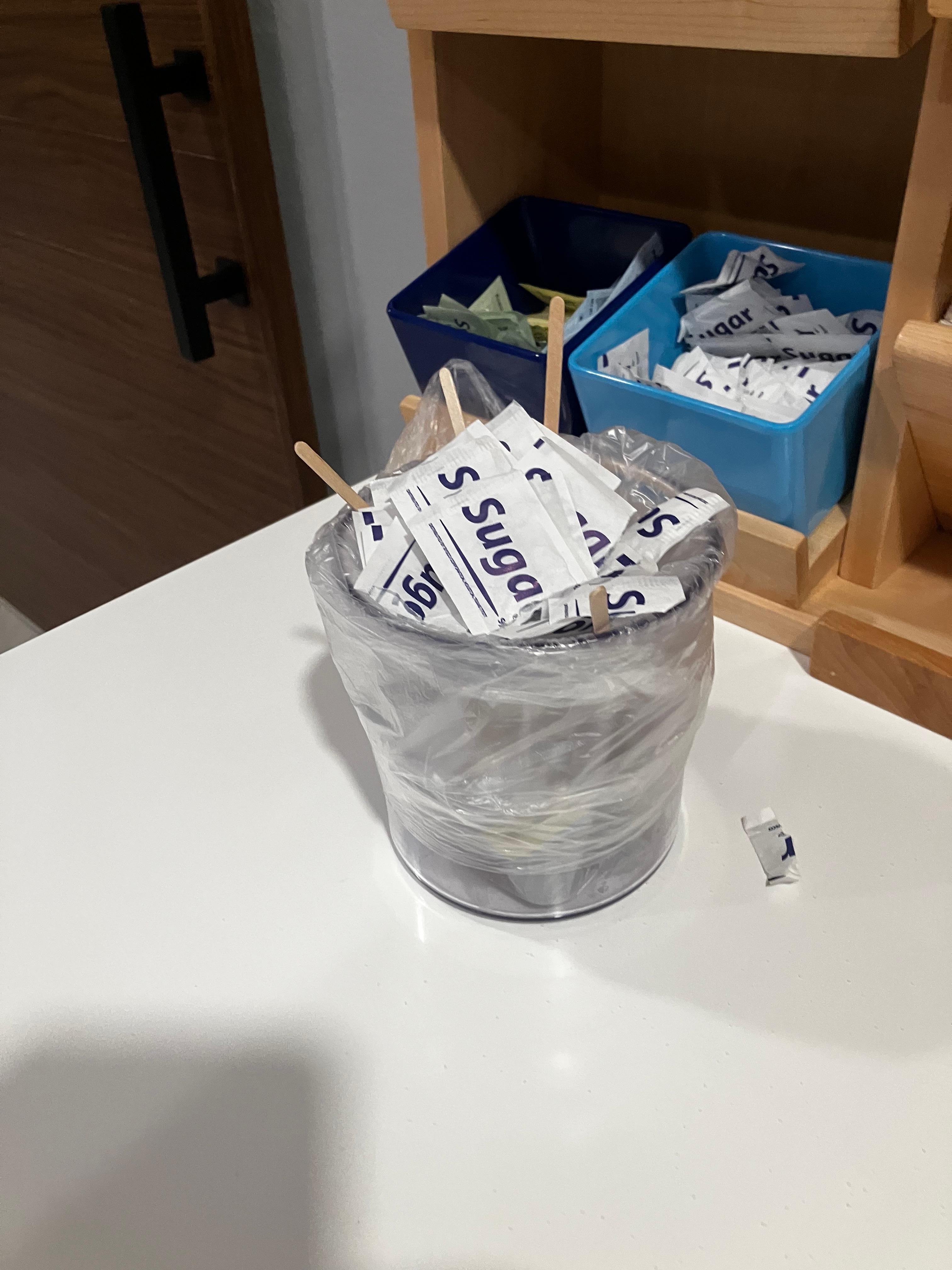 Coffee trash from prior say