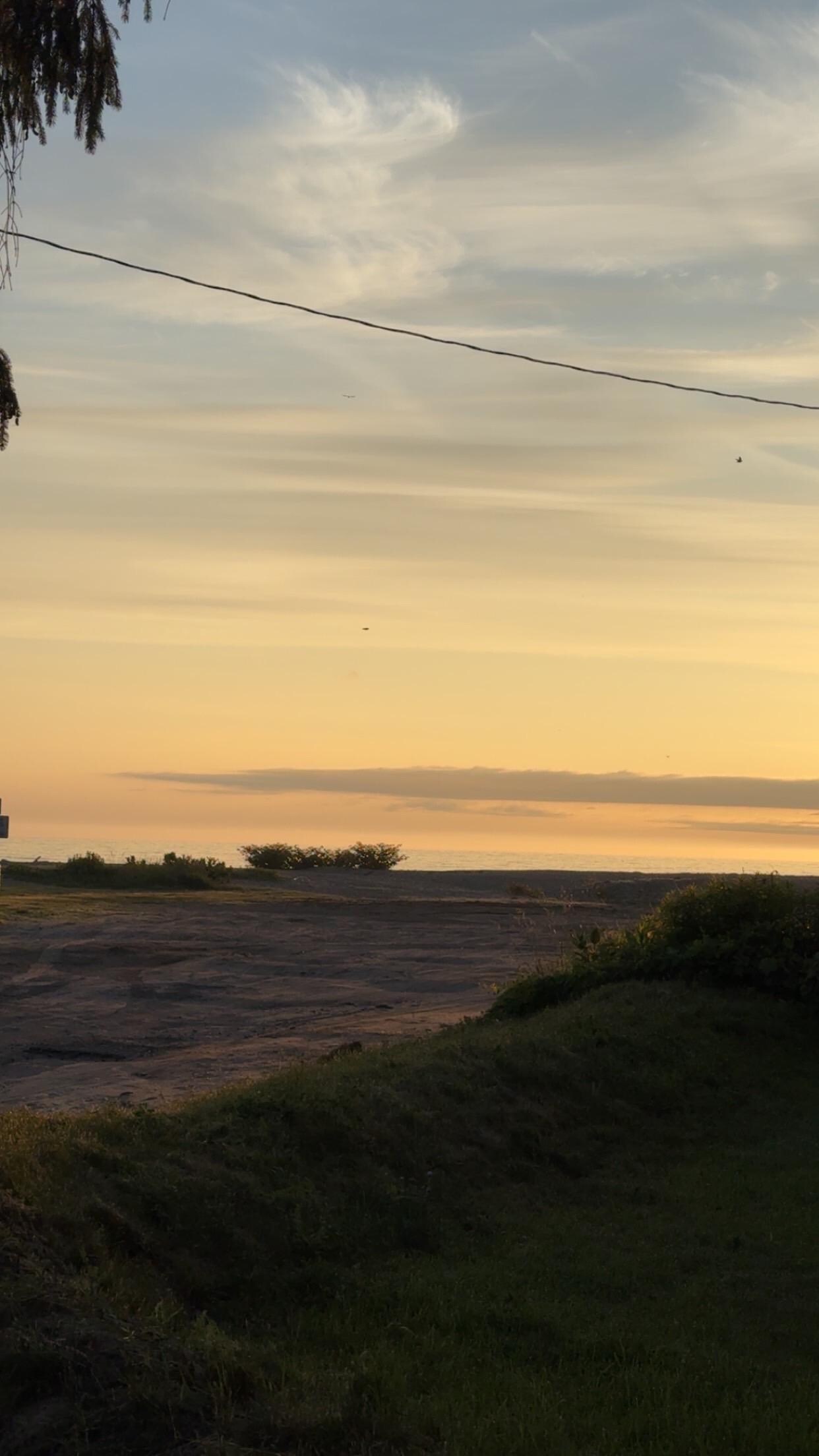 The sunrise from the driveway