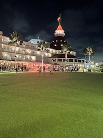 The hotel at night