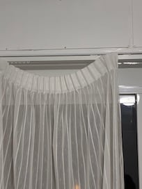 Curtains hanging down