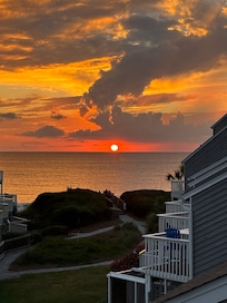 Beautiful sunset! View from master bedroom balcony.