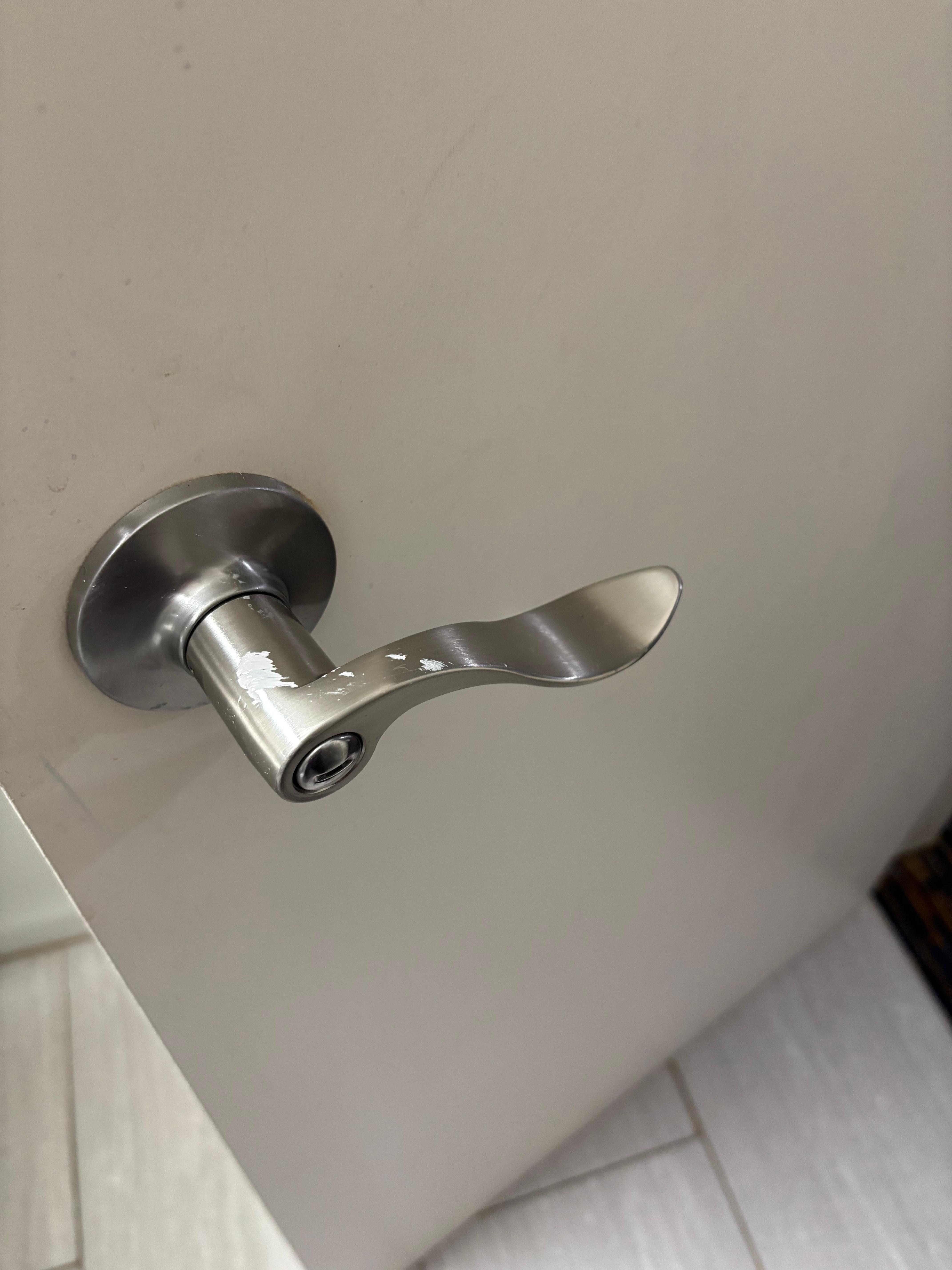 Stained door handle