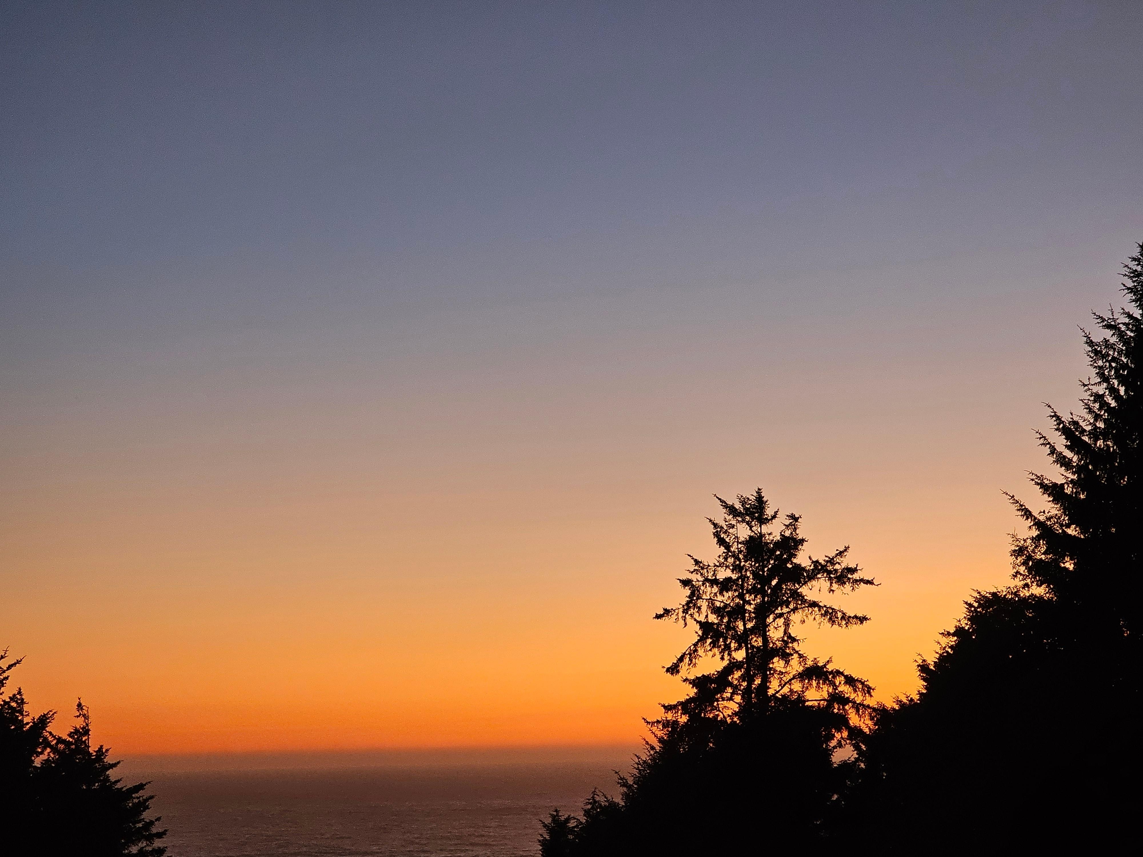 Sunset view from the deck. 