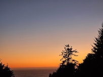 Sunset view from the deck.