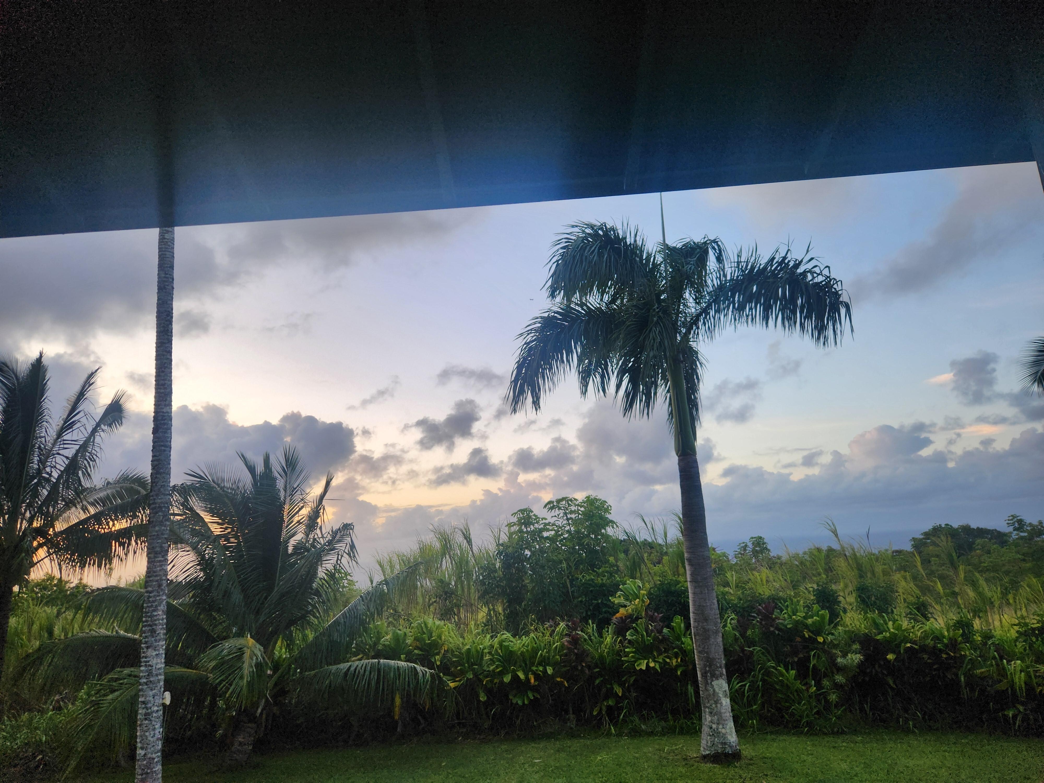 View from wrap around deck outside kitchen area