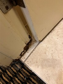 Corroded door jamb