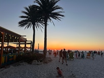 The beautiful sunset view from Frenchys restaurant , a 10 minute walk.