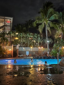 Night swimming was the kids favorite.