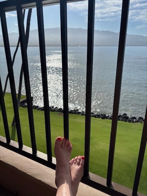 enjoying warmth and sunshine