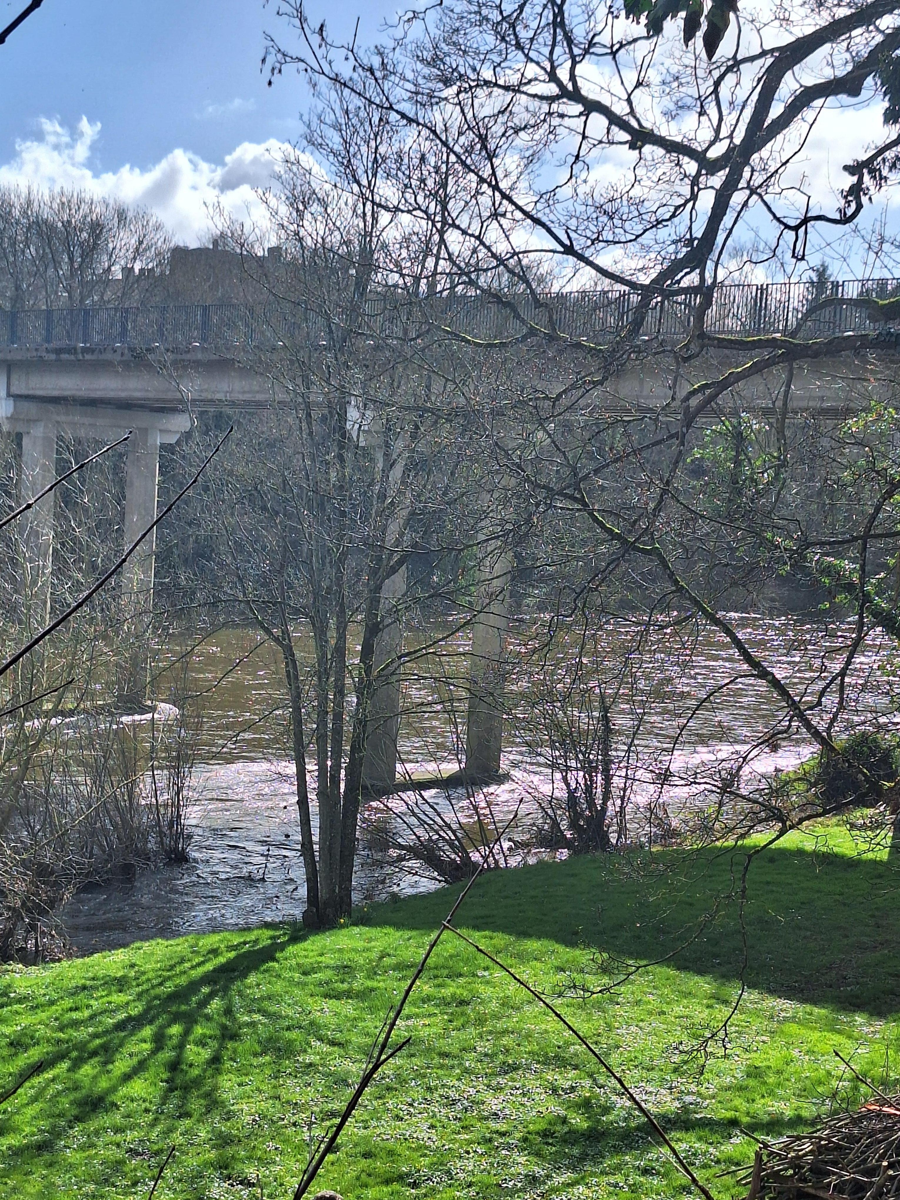 View from the Tree Top Cafe at Hay on Wye.