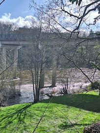View from the Tree Top Cafe at Hay on Wye.
