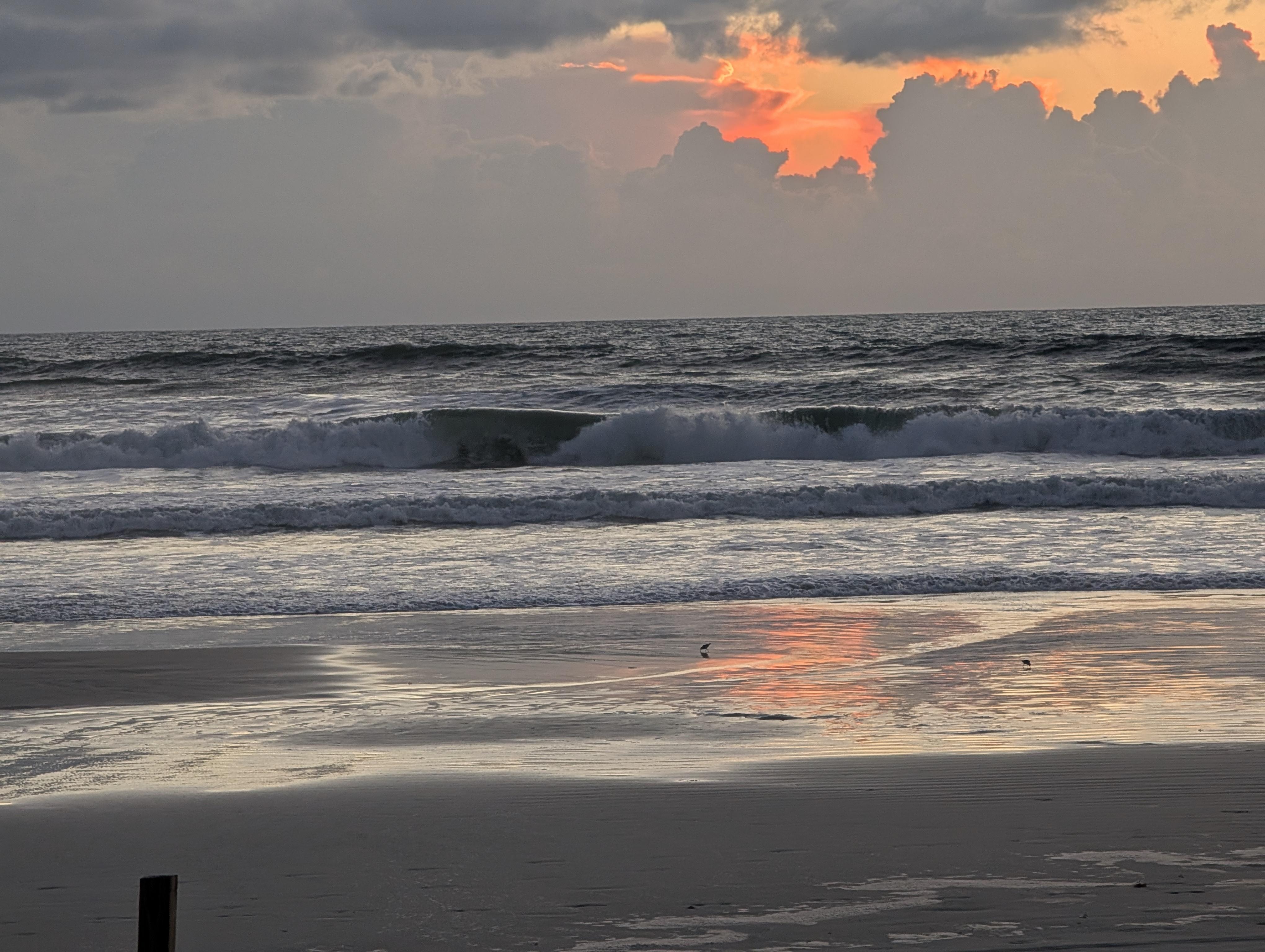 Sunrise on a cloudy morning