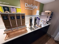 The continental breakfast in the little set up for the eating area is quite impressive.